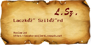 Laczkó Szilárd névjegykártya