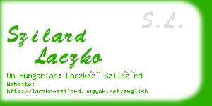 szilard laczko business card